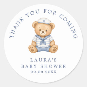 Sticker Rond Cadeau de remerciement pour une baby shower avec u