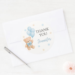Sticker Rond Cadeau de remerciement pour une baby shower avec u