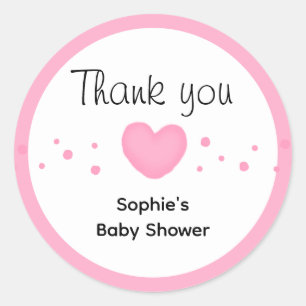 Sticker Rond Cadeau de remerciement pour une baby shower avec u