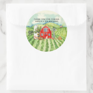 Sticker Rond Cadeau de remerciement pour une fête d'anniversair
