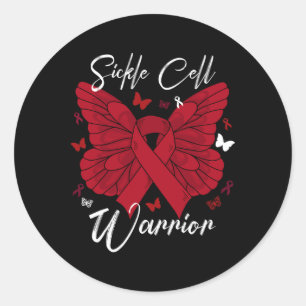 Sticker Rond Cadeau De Ruban Rouge Papillon Pour Les Défenseurs