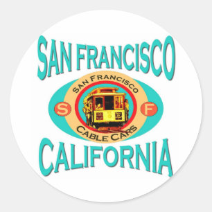 Sticker Rond Cadeau de San Francisco la Californie