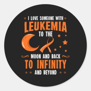 Sticker Rond Cadeau de sensibilisation à la leucémie Cancer du