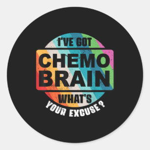 Sticker Rond Cadeau de sensibilisation rétro au cerveau de chim