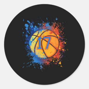 Sticker Rond Cadeau de squelette pour garçons de 17 ans pour an