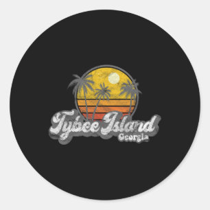 Sticker Rond Cadeau de surfeur vintage rétro des années 70 de l