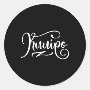 Sticker Rond Cadeau de vacances à Hawaï Kuuipo Fille hawaïenne