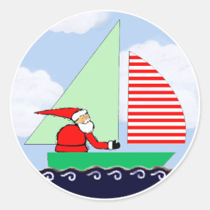 Sticker Rond Cadeau de vacances de voile