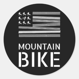 Sticker Rond Cadeau de vélocross de montagne Vélo tout terrain