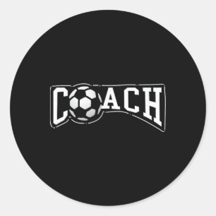 Sticker Rond Cadeau d'entraîneur de football Byll - Tête de coa