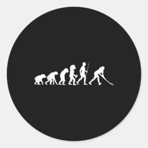 Sticker Rond Cadeau d'évolution de hockey sur gazon Joueur de h