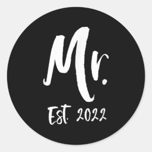 Sticker Rond Cadeau D'Idée Anniversaire Pour Mari De La Femme M