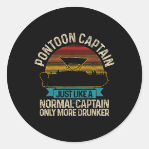 Sticker Rond Cadeau drôle de bottes de ponton