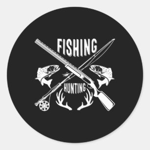Sticker Rond Cadeau drôle de fête des pères pour la pêche et la