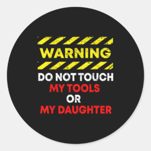 Sticker Rond Cadeau drôle de la fête des pères Papa Vêtements A