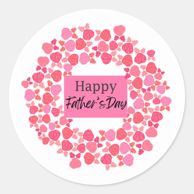 Sticker Rond Cadeau fête des pères (Devant)