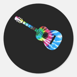 Sticker Rond Cadeau Guitare Guitaristes