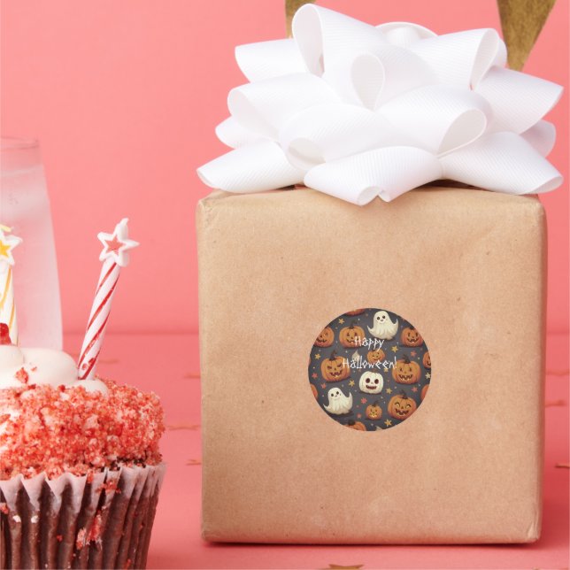 Sticker Rond Cadeau Halloween (Fête)