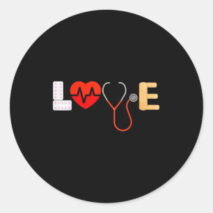 Sticker Rond Cadeau idée graphique de nouveauté drôle infirmièr