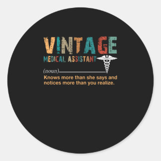 Sticker Rond Cadeau infirmière | Infirmière Médicale Vintage