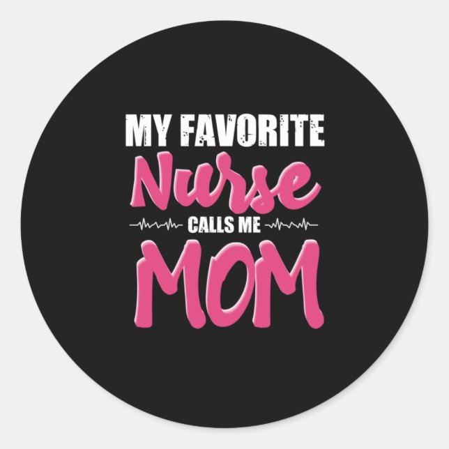 Sticker Rond Cadeau infirmière | Mon Infirmière Préférée Appell (Devant)