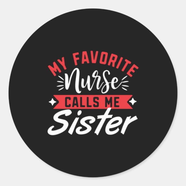 Sticker Rond Cadeau infirmière | Mon Infirmière Préférée M'Appe (Devant)
