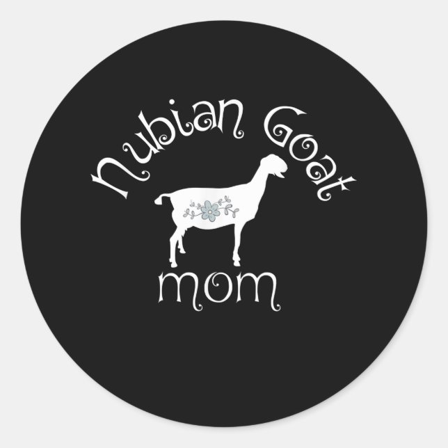 Sticker Rond Cadeau maman chèvre Nubian (Devant)