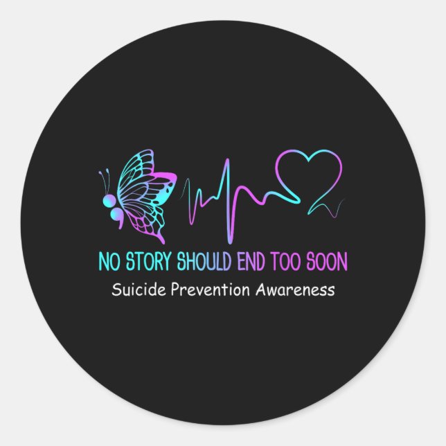 Sticker Rond Cadeau Mois de la sensibilisation à la prévention  (Devant)