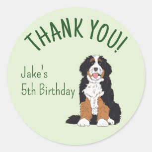 Sticker Rond Cadeau personnalisé de remerciement pour l'anniver