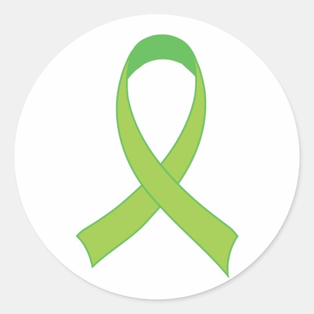 Sticker Rond Cadeau personnalisé de sensibilisation au vert de  (Devant)