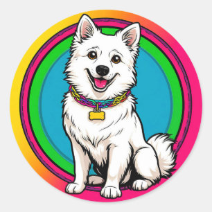 Sticker Rond 🐶 Cadeau pour amateur de chien mignon pour propri