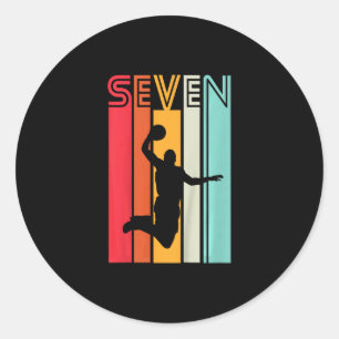 Sticker Rond Cadeau pour amateur de squelette pour 7e anniversa