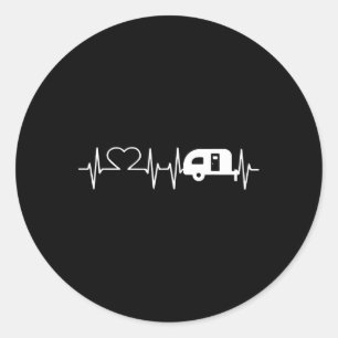 Sticker Rond Cadeau pour amateurs de camping et de feu de camp