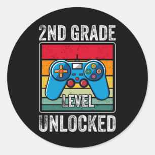 Sticker Rond Cadeau pour enfants de 2e année pour la rentrée
