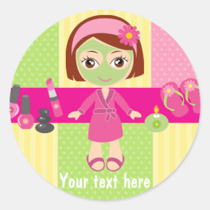 Sticker Rond Cadeau pour invité à une fête d'anniversaire de fi