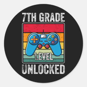 Sticker Rond Cadeau pour la rentrée des enfants de 7e année