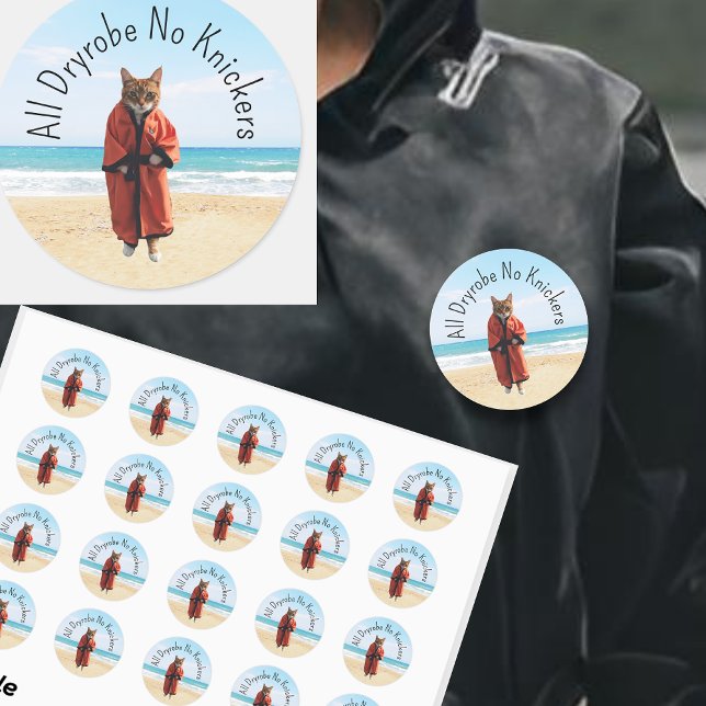 Sticker Rond Cadeau pour nager sauvage nager en eau libre (Créateur téléchargé)