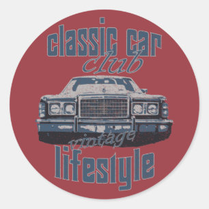 Sticker Rond cadeau pour un club de voiture classique amateur d