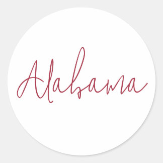 Sticker Rond Cadeau souvenir de voyage de l'Alabama