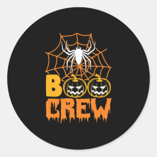 Sticker Rond Cadeau Spider Boo Citrouille Halloween Spider Boo