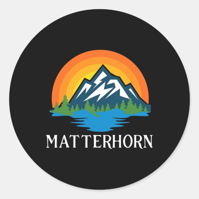 Sticker Rond Cadeau Summit pour problème de randonnée et de mon (Devant)