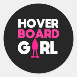 Sticker Rond Cadeau Thème Hoverboard Pour Filles