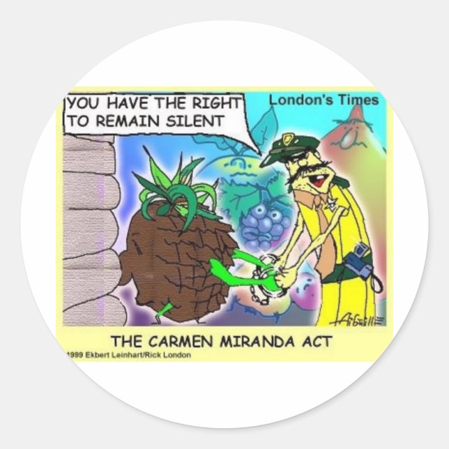 Sticker Rond Cadeaux amusants et objets de collection Carmen Mi (Devant)