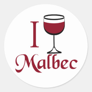 Sticker Rond Cadeaux aux amateurs de vin de Malbec