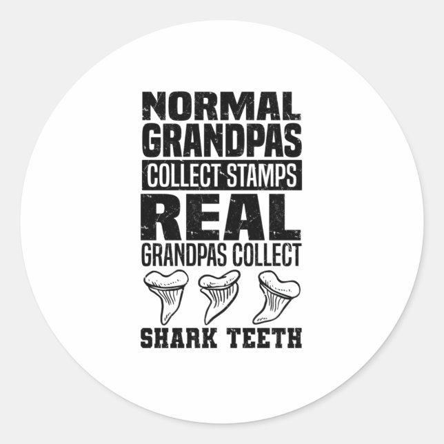 Sticker Rond Cadeaux collecteurs de dents de requin | Hobby pou (Devant)