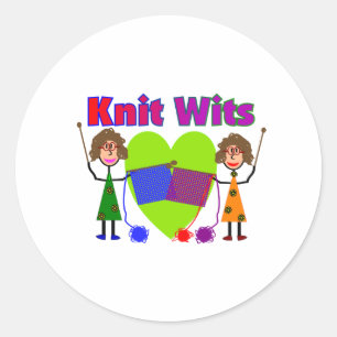 Sticker Rond Cadeaux d'amants de Knit