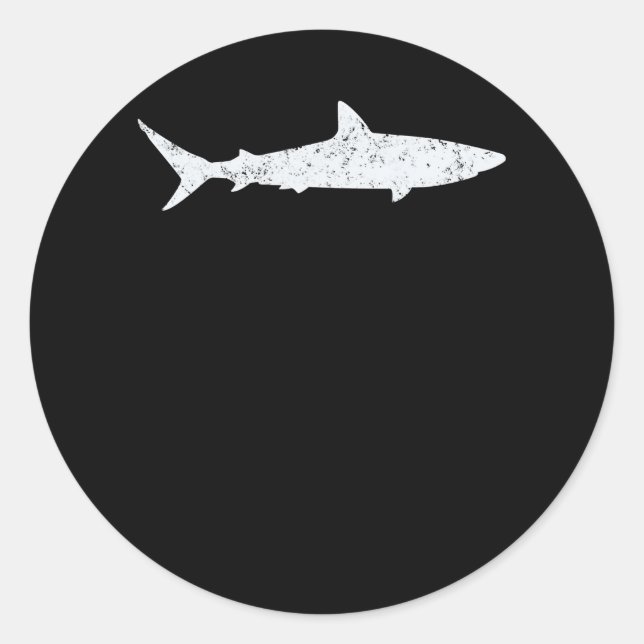 Sticker Rond Cadeaux d'amour de requin mignon - Dons de requin  (Devant)