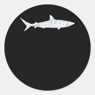 Sticker Rond Cadeaux d'amour de requin mignon - Dons de requin 