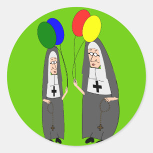 Sticker Rond Cadeaux d'anniversaire de nonne