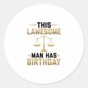 Sticker Rond Cadeaux d'anniversaire pour avocats   Avocat